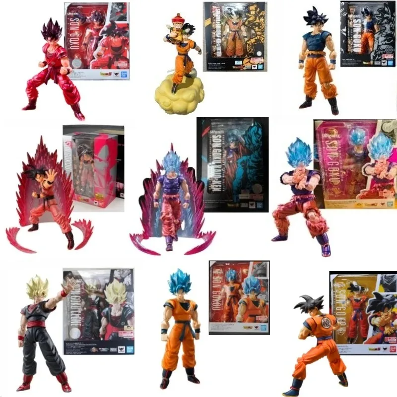 بانداي حقيقية الأصلي SHF التنين الخرز سلسلة الشمس جوكو أدنى ولد سايان ألعاب شخصيات الحركة للبنين بنات أطفال هدية