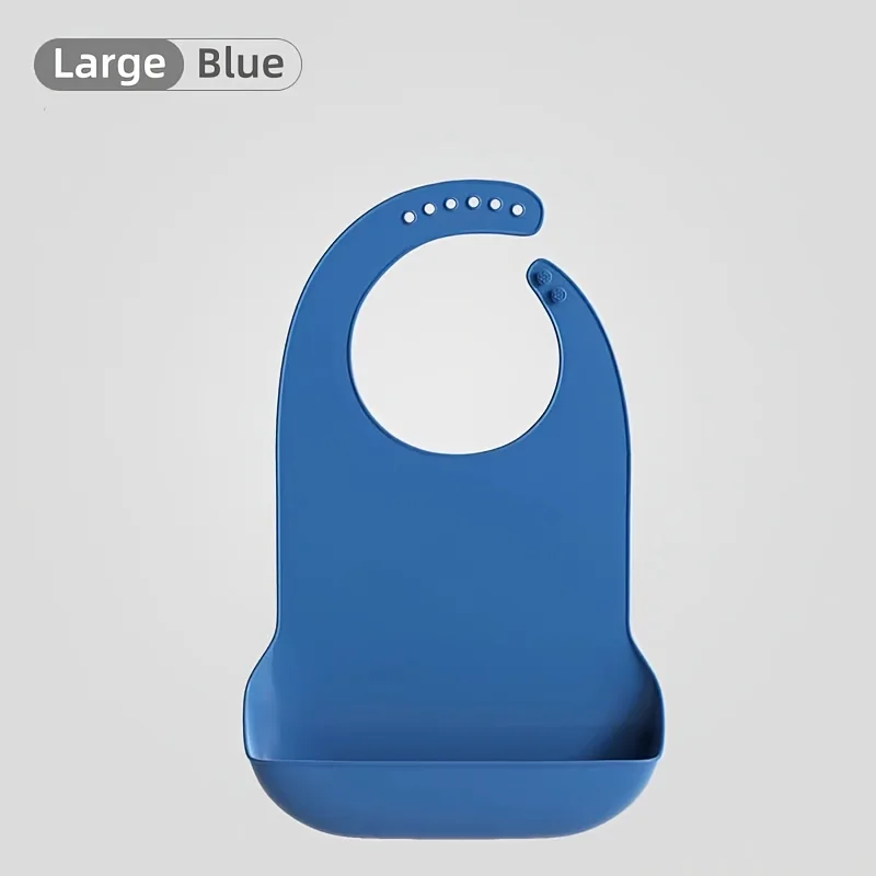 Adult Bibs Waterproof Food-Grade Bibs with Pocket Eating Aid for Elderly Men And Women Portable Large Silicone Tableware Access