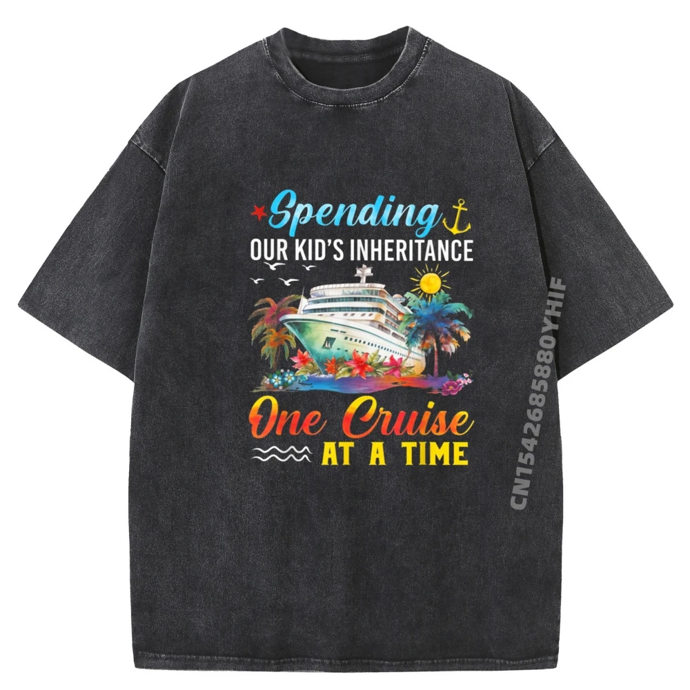 

Футболка Spending Our Kid Inheritance One, мужские футболки, классические рубашки с рисунком, мужская забавная рубашка, мужская винтажная стираная одежда