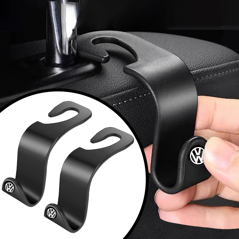 

Универсальный автомобильный крючок для сиденья с логотипом, многофункциональный держатель для хранения для VW GTI Rline Golf Polo Passat B6 Jetta Touran CC Tiguan