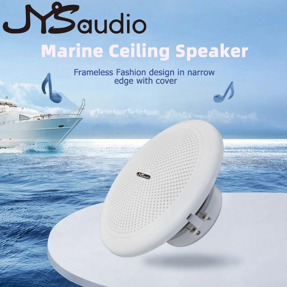 Waterproof Ceiling Speaker IP44 6.5INCH 25Watts 8Ohm Outdoor Speakers Recessed Music Speaker Audio System For Bathroom and Sauna