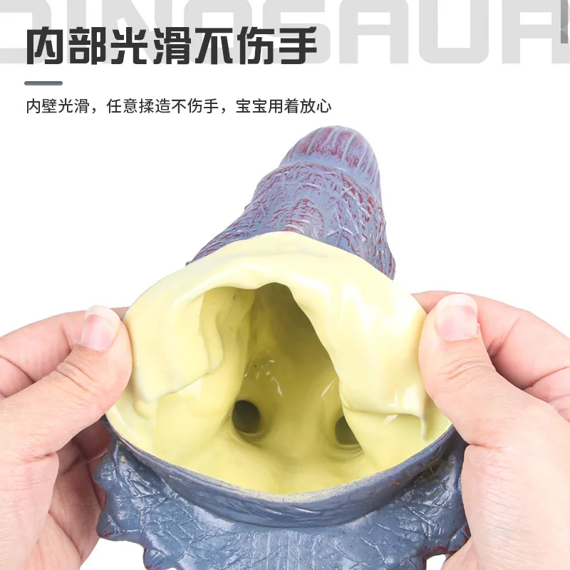 หุ่นมือรูปไดโนเสาร์ ของเล่นหุ่นจำลองหัวไดโนเสาร์ ทีเร็กซ์ ไดโน เจอรัส ฉลาม เสือ ตุ๊กตาไดโนเสาร์จากสวนสนุก ของเล่นตุ๊กตาไดโนเสาร์นุ่มสำหรับเด็กผู้ชาย ของขวัญสำหรับเด็ก