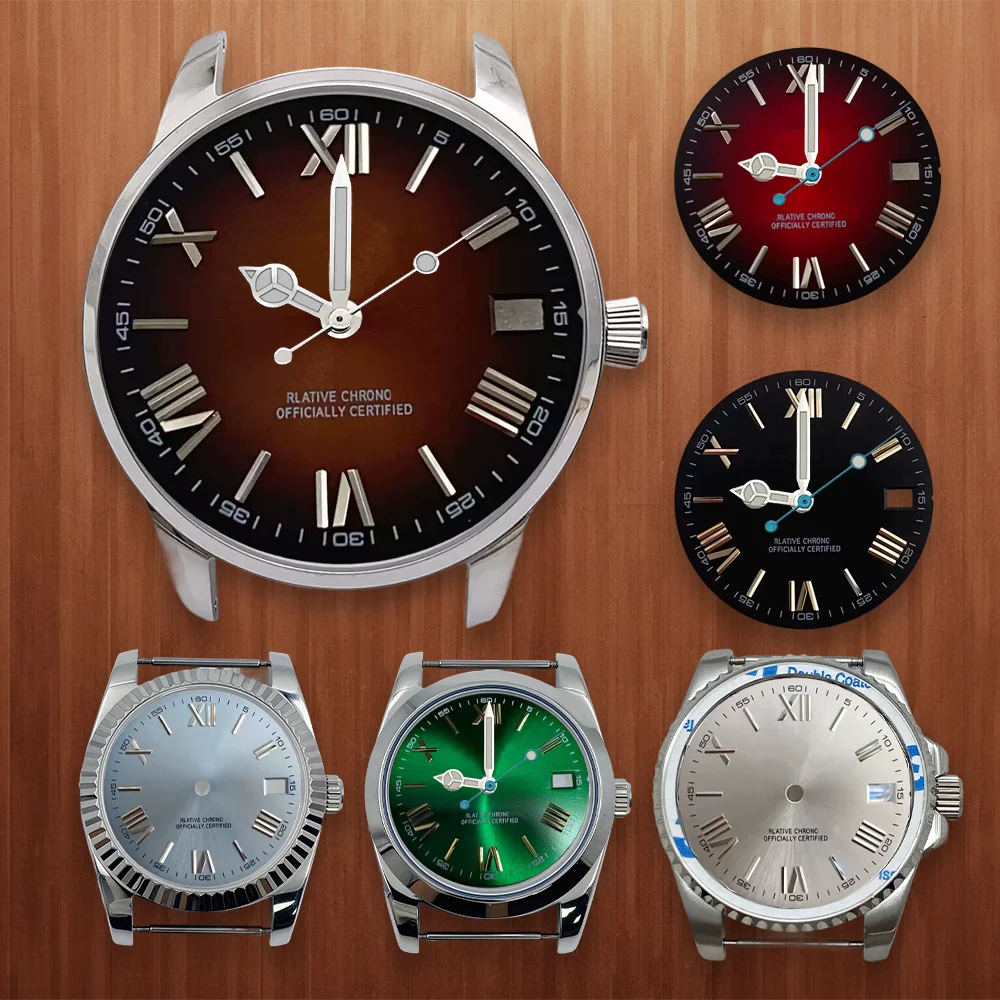 28.5mm S Dial Roman numerals Dial  Fit NH35 Japanese Automatic Movement 28.5MM Sunray Dial NH35 Watch Modification Accessorie