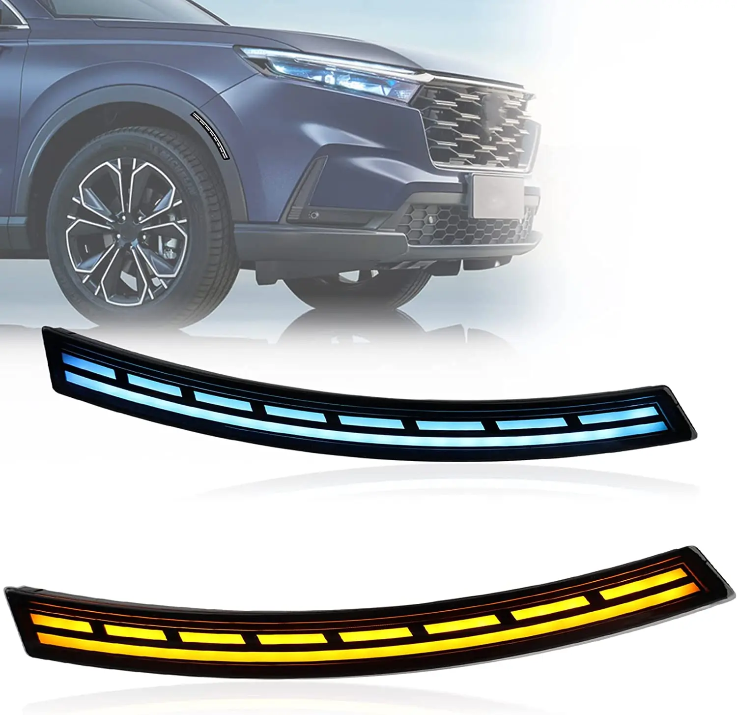 

Smoked Lens LED Side Marker Bumper Light Assembly For 2023 Honda CRV CR-V Functions as Tail Light Turn Signal Light