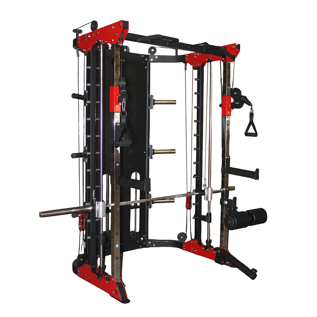 

Factory Price Commercial Multi Functional Home Gym Equipment Power Workout Squat Rack Smith Machine