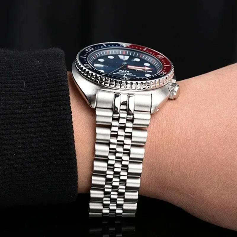 Solid Stainless Watchband For Seiko Abalone Series Turtles Prospex SRPA21 SRP777 SRPC25 SRP773 SRP775 SRP779 Bracelet 22mm Strap