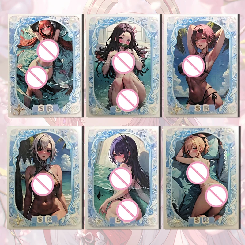 

NEW Anime Goddess Story ACG Sexy Girl SR card Kafka Kamado Nezuko Nilou Lumine boy Toy collection Birthday Christmas gifts