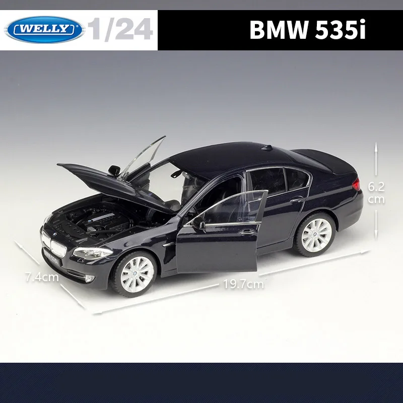 Welly 1:24 BMW 5 Series 535i Alloy Car Model Diecasts & Toy Metal Vehicles Car Model High Simulation Collection Childrens Gifts