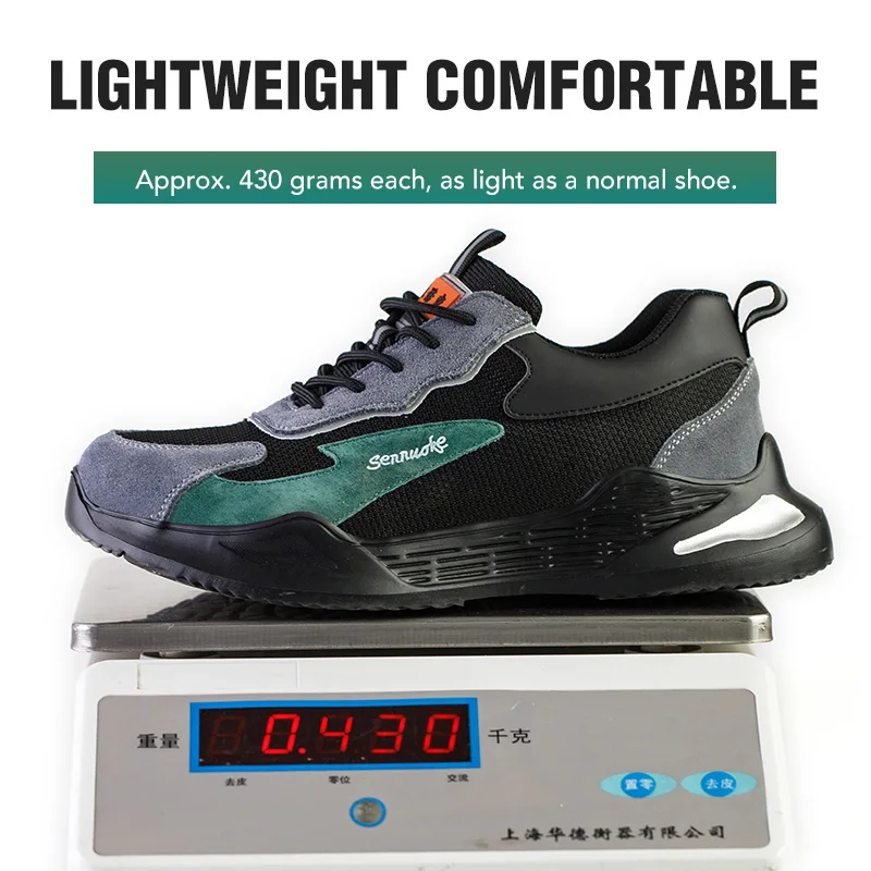 Men Safety Shoes Lightweight Steel Toe for Work for Workers Work Wear Free Shipping Industrial Safety Tennis Sneakers