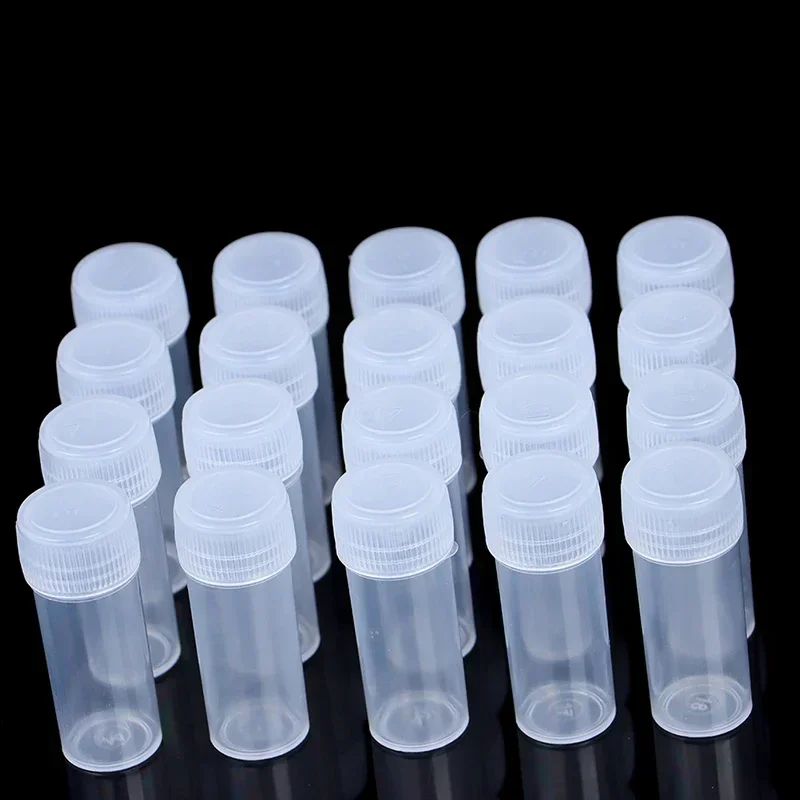 5ml Plastikowa butelka Słoik na próbki 5g Małe fiolki beczkowe Pigułka lekarskie Płynny proszek Kapsułka Pojemnik do przechowywania Butelki do pakowania