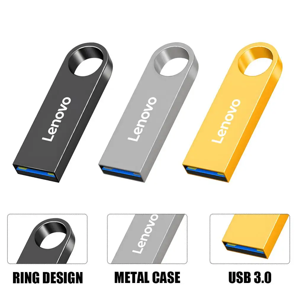 Lenovo 3.0 USB Flash Drive Metal High-Speed Pen Drive 2TB 1TB 512GB Waterproof Type-C Usb PenDrive For Computer Storage Devices