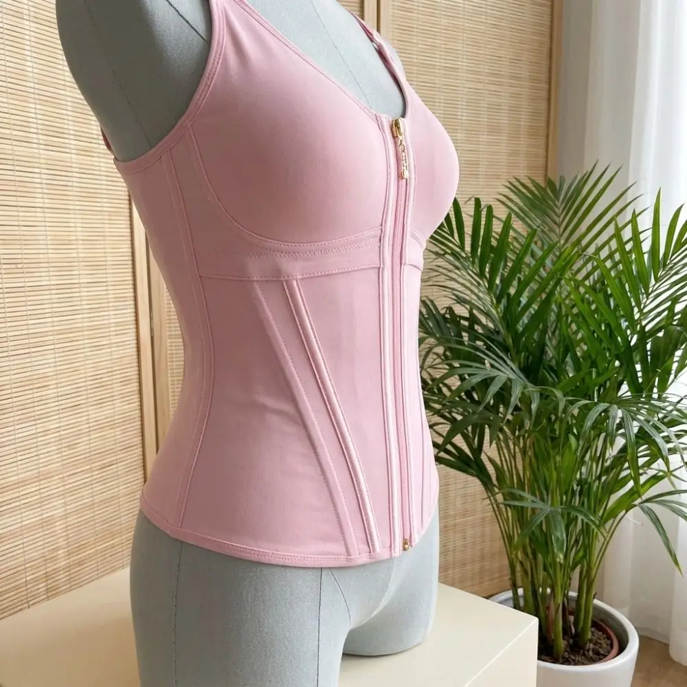 Nahtlose Bauchkontrolle Shapewear Bauchstraffung Postpartum Body Shaper Taillentrainer mit Reißverschluss und Schnalle – Detail 3