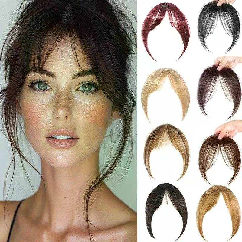 /YOV/Hair Wig Bangs Natural Hair Piece Fluffy Wig Hair Clip Extensions Hairpieces For Women Styling Accessories Synthetic