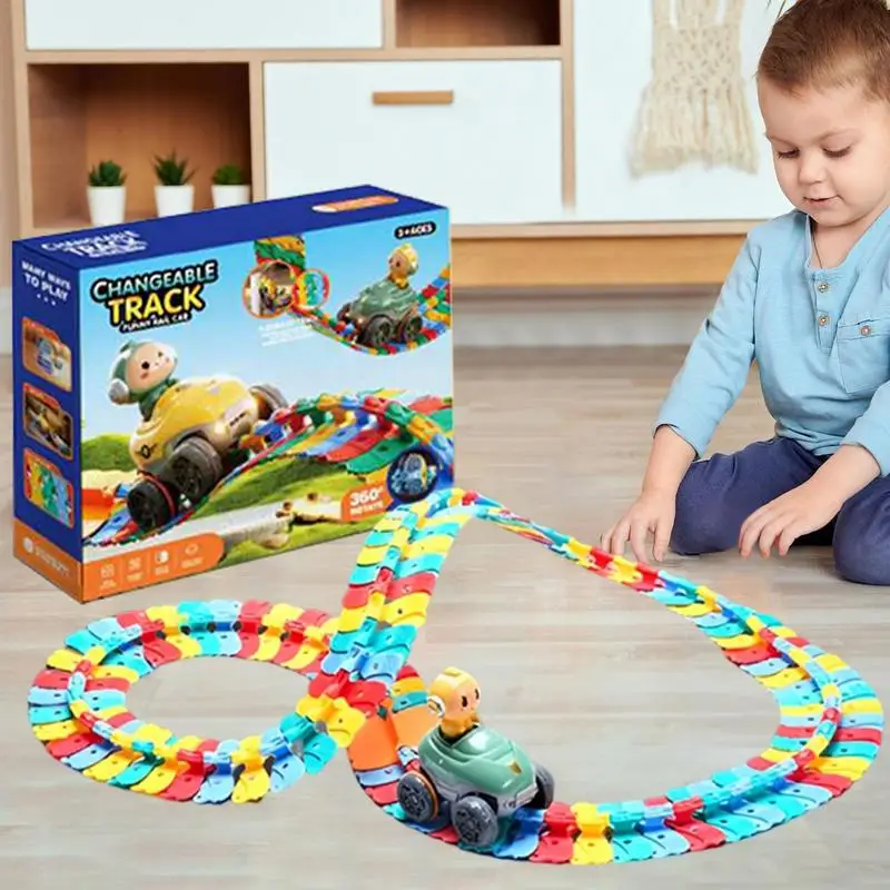 Toy Car Race Track Changeable Car Track Set Changeable Race Track For Kids Over 3 Years Old Educational Race Car Track Set