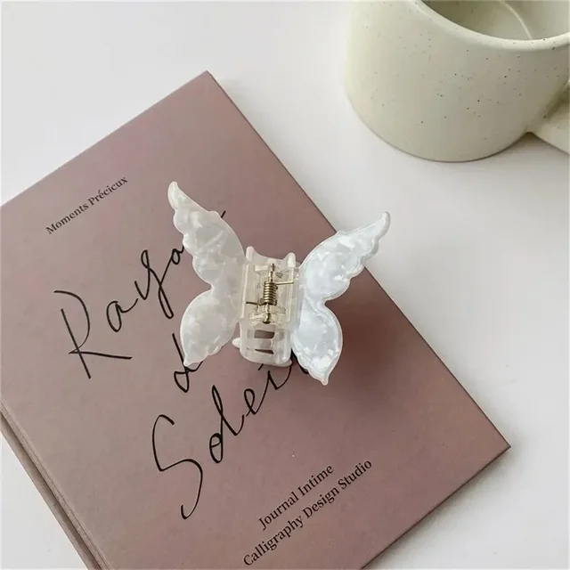 Nowe włókno octanowe motylkowy pazur do włosów kolorowe francuskie narzędzia do stylizacji włosów akcesoria Retro zaciski do włosów słodka spinka do włosów