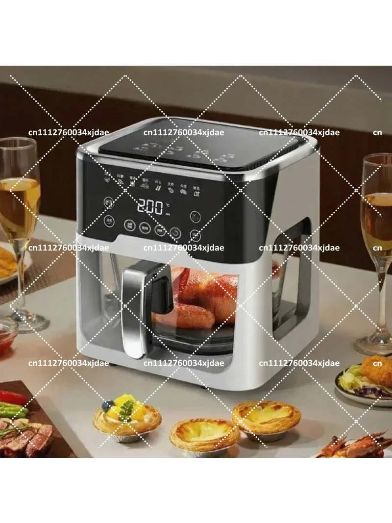New Small Air Fryer with Large Capacity, Visual Window, Multi-Function Automatic Electric Oven - Perfect for French Fries
