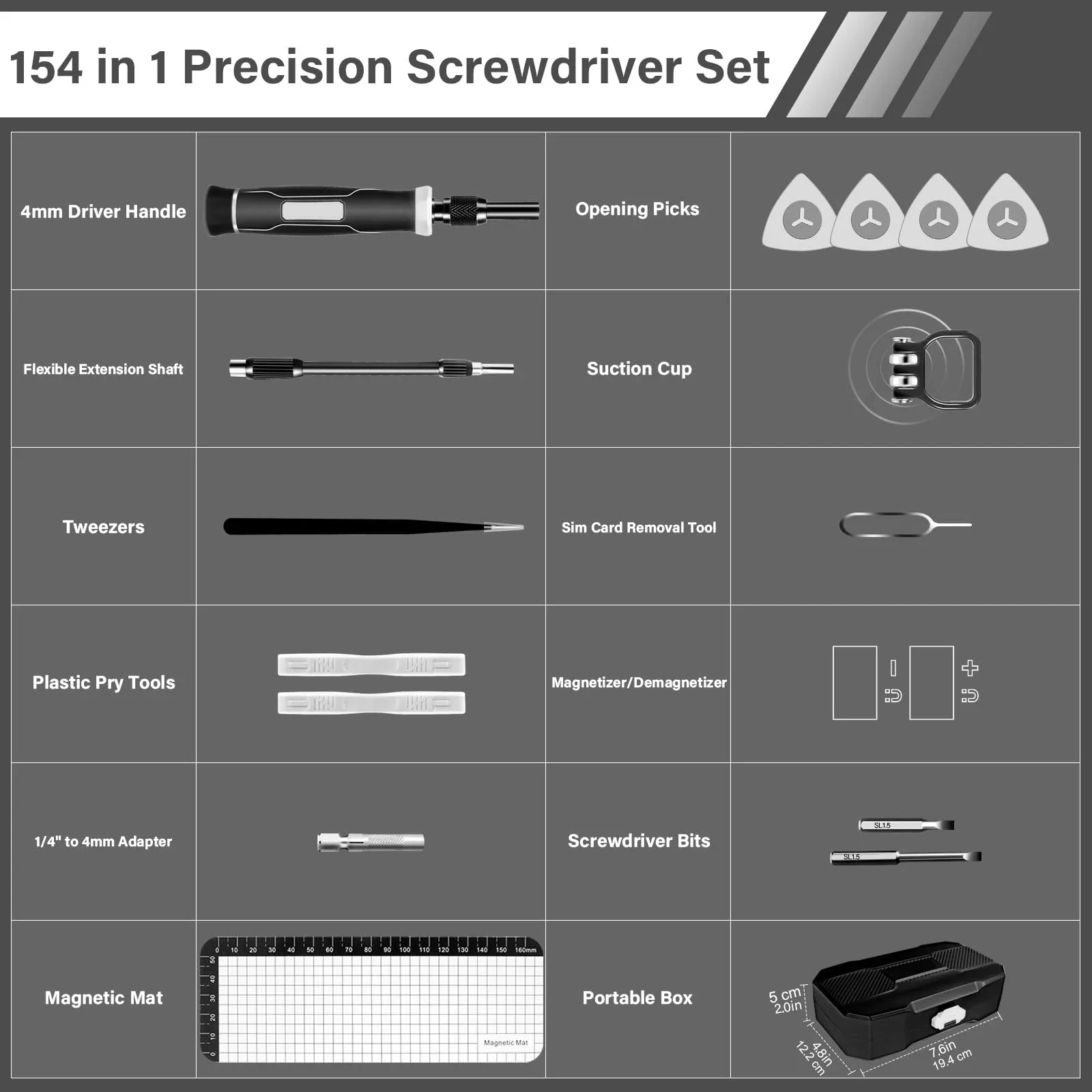 For Xiaomi IPhone Laptop Repair Tools 152 in 1 Screwdriver Set Precision Screw Driver Kit Tri Wing Torx Magnetic Bit