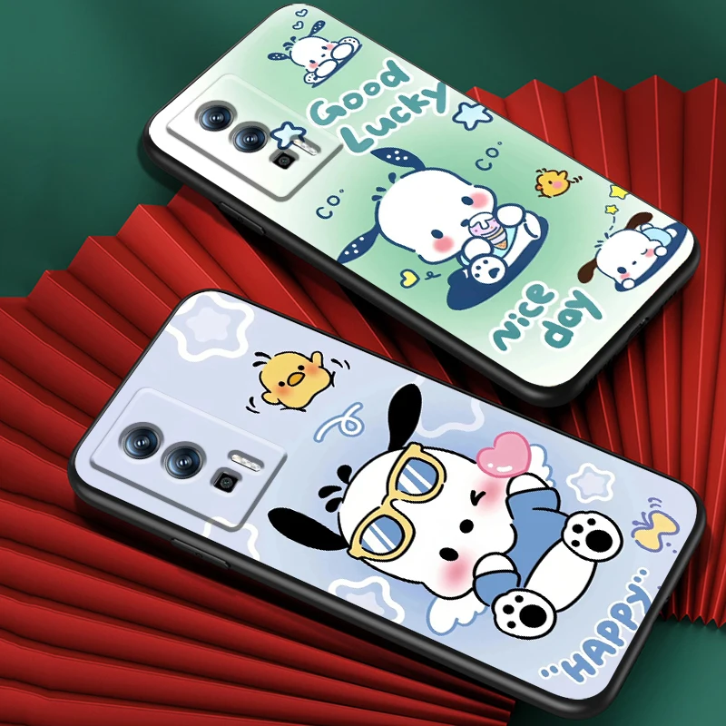 Pacha Dog Cute Cartoon For Xiaomi Redmi 9A 9C 9AT 10C 9 9T 10 12C 13C A3 12 K60 A1 K50 K40 5G Black TPU Phone Case