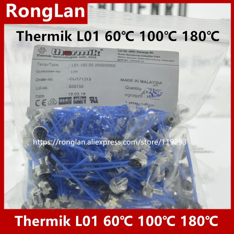 Imagem -03 - Alemanha Especial Interruptor Termostato Mccormick L01 60 80 85 90 100 180 Graus de Proteção Rosca Importado Pcs Lot