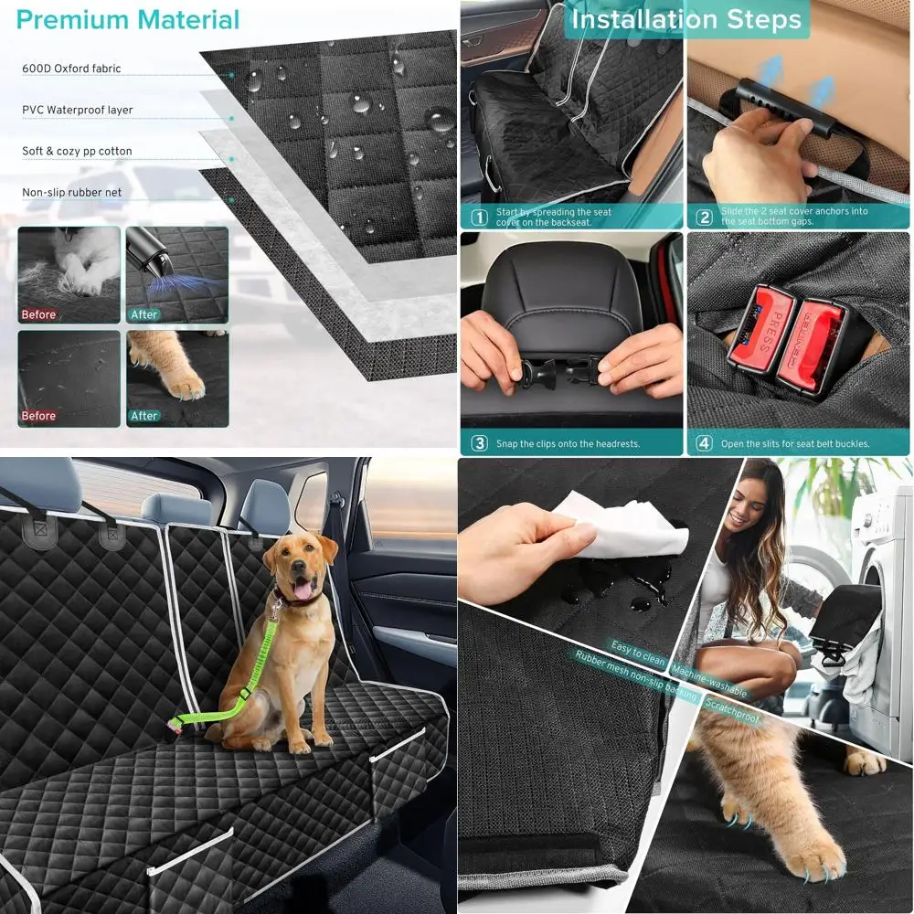 

Чехол на автомобильное сиденье для собак, совместимый с Dodge Charger Challenger SXT GT RT, аксессуары для заднего сиденья, водонепроницаемый чехол на заднее сиденье с скамейкой для домашних животных