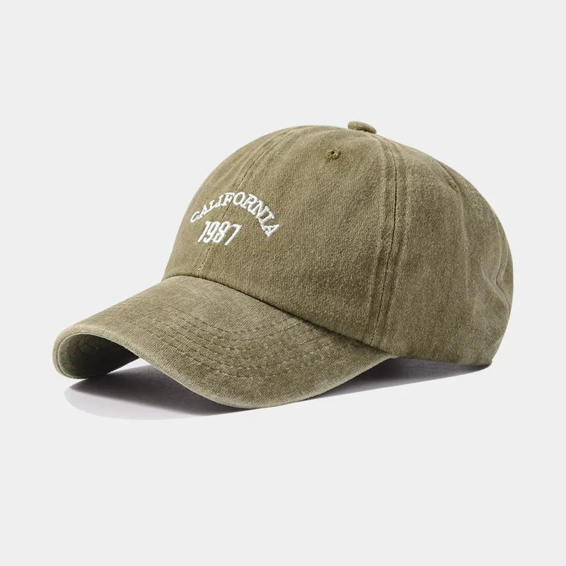 Vintage bestickte, gewaschene Baseballkappe, Unisex, verstellbar, weiches Oberteil, Sonnenhut für Outdoor-Sport und Freizeitkleidung – Detail 5