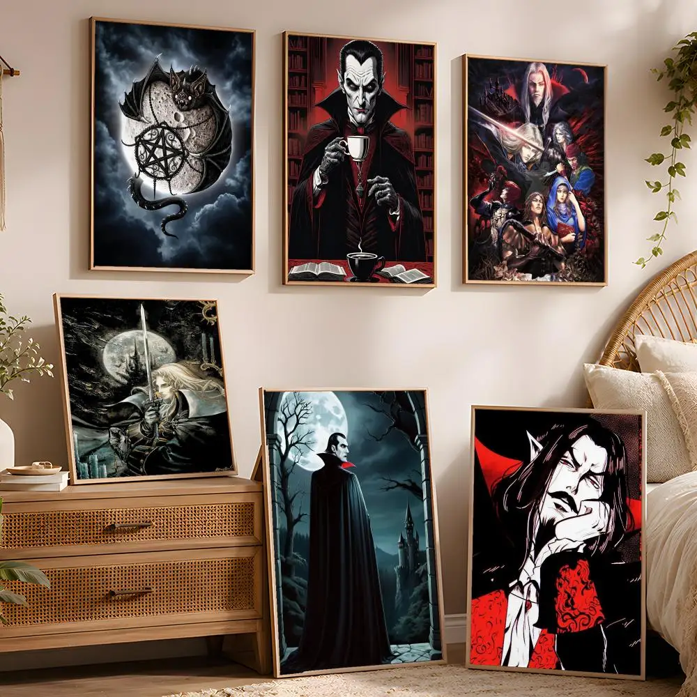Vampire K-Knight Classic Vintage Poster Waterproof Peel And Stick HD Modern Wall Decor For Bedroom Living Room Dorm Office Kitch
