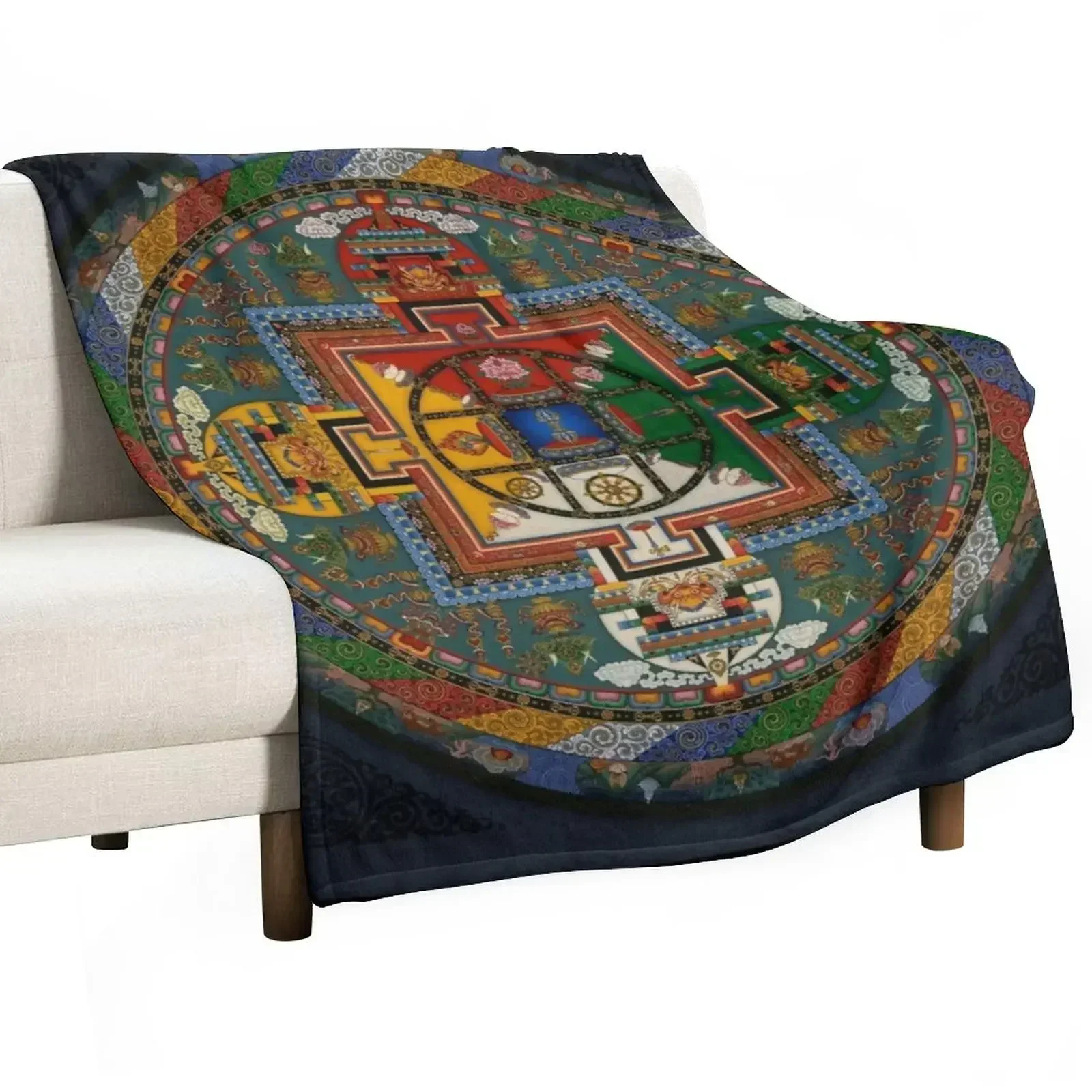 

Mandala of Yamantaka Throw Blanket Soft Beds Decorative Throw Blankets