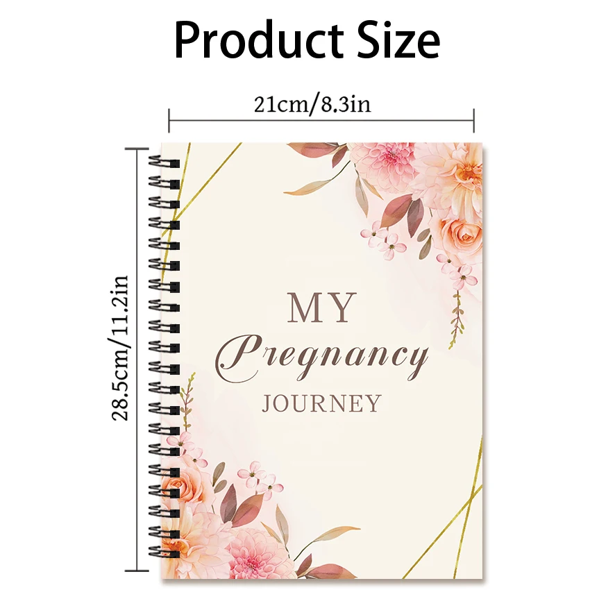 Pregnancy Journal Sticker Set for New Moms, Weekly Pregnancy Tracker Memory Book, 8.3x11.2 Inch, 32 Pages