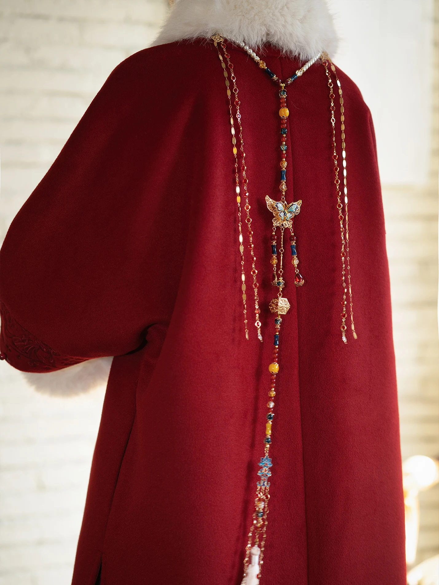 Vêtements du Nouvel An chinois pour femmes, manteau brodé rouge Han, éléments de la mode, robe de toast d'automne et d'hiver, robe de soirée Hanfu