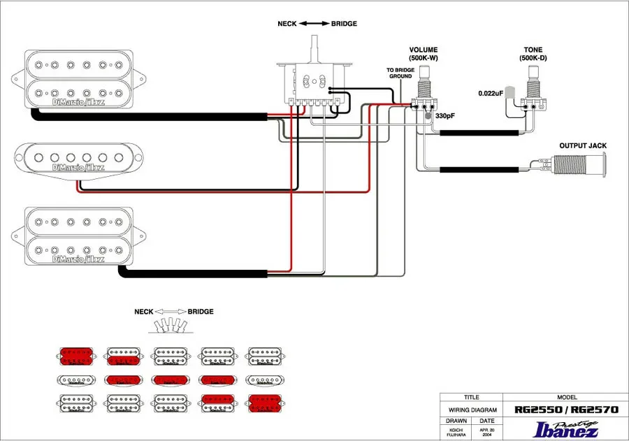 Upgrade Prewired Hsh Slagplaat Voor Rg2550z Elektrische Gitaar Pickups 1 Set Alnico Pickups Gitaarpartijen