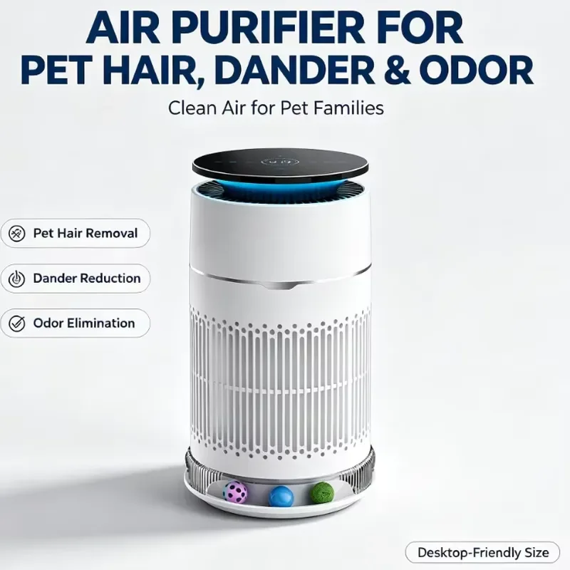 for OEM Pet Air Purifier with Tuya WiFi Smart Control for Pet Hair PM2.5 2026 Bulk Order Custom Logo