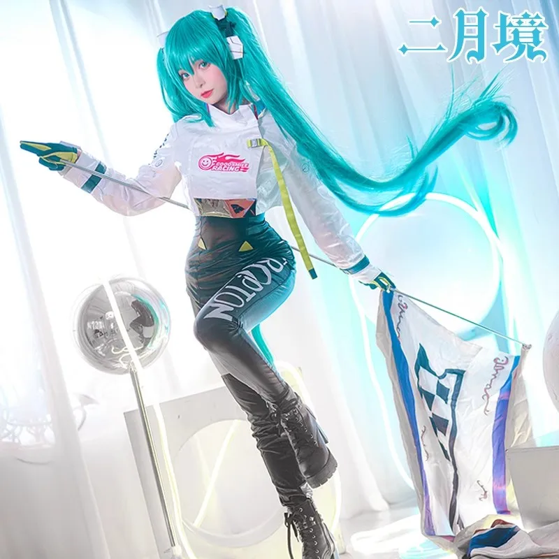 

VOCALOID 2022 Racing MIKU Cosplay Costume GT Project Miku Race Girl Cosplay Racing uits Miku Costume and Cosplay Wig