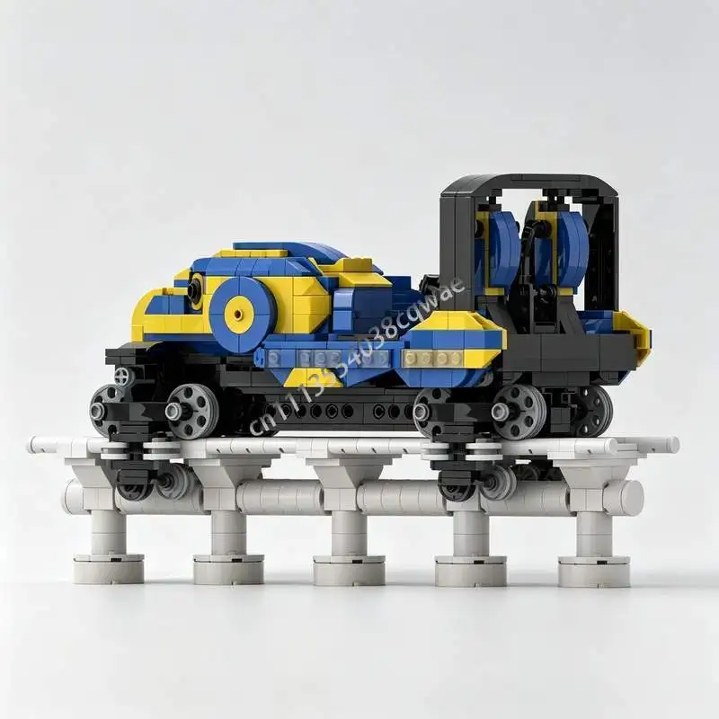 1184 Parts Falcons Flight Roller Coaster Model DIY Custom Puzzle Building Blocks Creative Assembly Educational Toy Popular Gifts