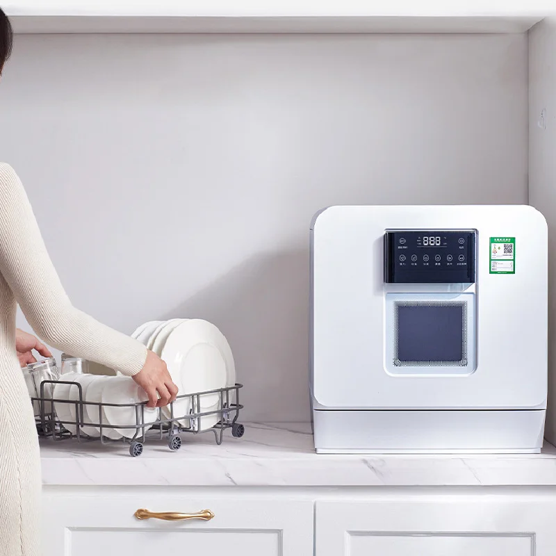 Velocidad de lavavajillas de mesa, cuidado del bebé, lavadora de platos ECO y para dormitorio, RV y revestimiento resistente a altas temperaturas de calidad alimentaria