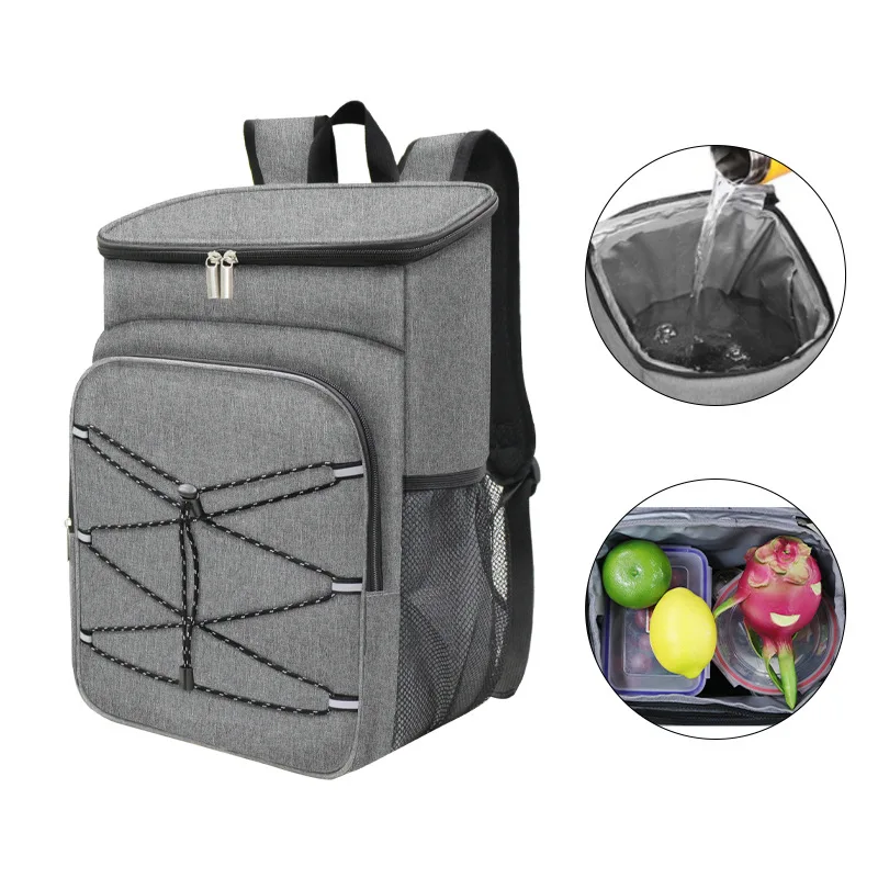 New Large Capacity Backpac Insulated Bag Large Capacity Outdoor Picnic Backpack Oxford Cloth Waterproof Cold Insulation Ice Pack