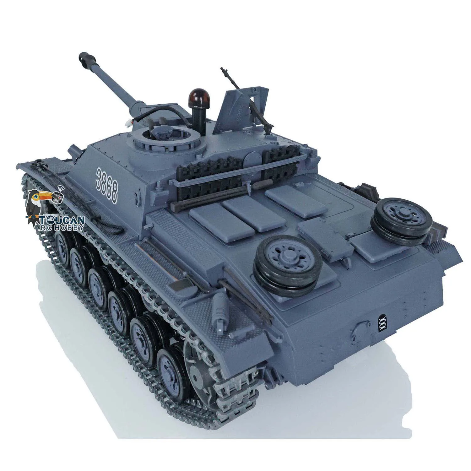 US Stock Heng Long 1/16 Scale 7.0 Stug III Upgraded RTR Remote Control Tank 3868 Metal Tracks Model Gifts for Boys - view 3