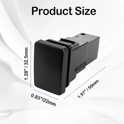 Imagen 2 del producto Interruptor de empuje Led de 12V, foco de encendido, botón de batería auxiliar, interruptor de luz ámbar y enchufe para Toyota Kluger Highlander Toyota 4Runner