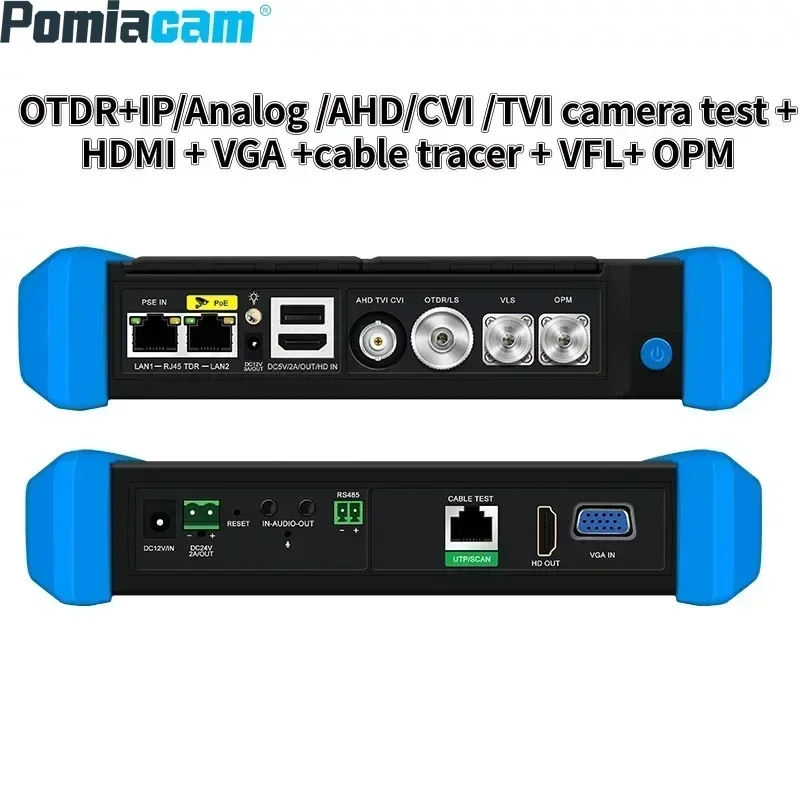 Multifunctional OTDR Tester 5.4 Inch 1310/1550 Dual Wavelength CCTV IP AHD CVI TVI OPM VFL Cable Fiber Optic Tester MT-6810