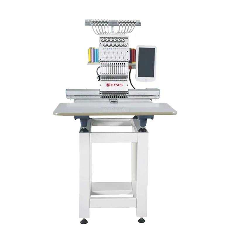 MHS1201S 15  s Single Head Computerized Commercial Industrial   Automatic Shoes Bags T-shirts Embroidery Machine
