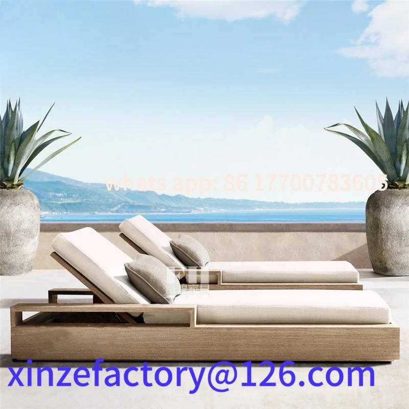 

Customizable teak pool Nordic leisure beach loungers