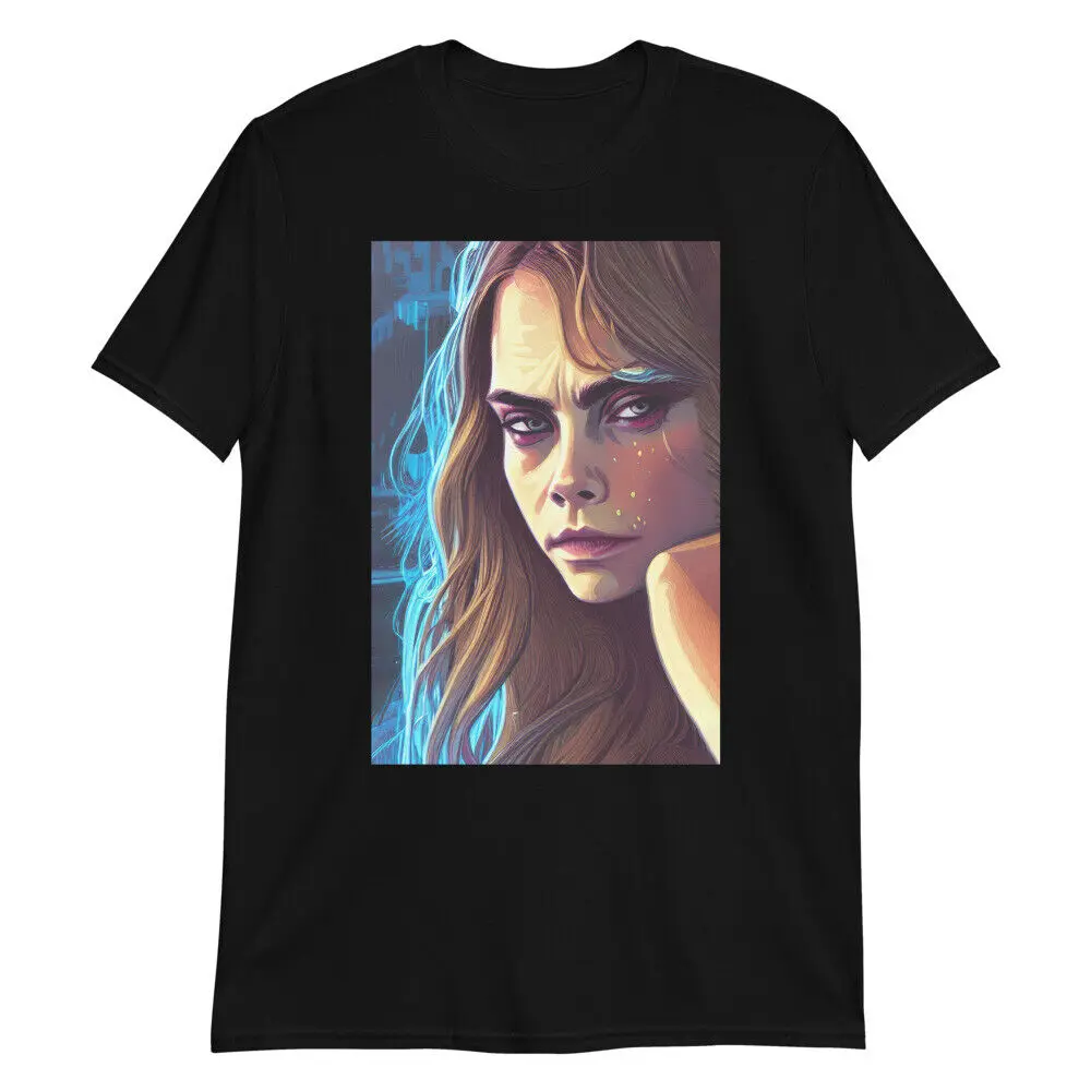 

Cara Delevingne Short-Sleeve Unisex T-Shirt Fan Artwork Model Rehab Art Cute Hot