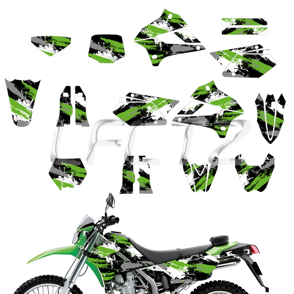 Fit for Kawasaki KLX250 KLX 250 2008-2020 2019 2018 2017 2016 2015 2014 2013 Graphics Decals Stickers Kit Motorcycle Background