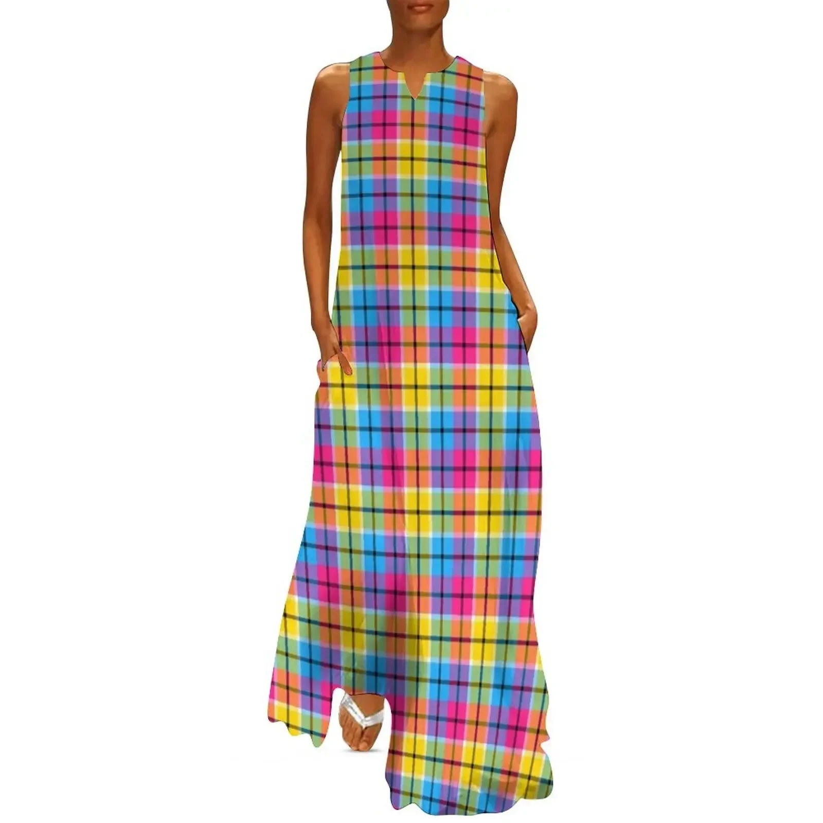 

Pansexual Pride Plaid Long Dress elegant women's dresses sale elegant party dresses for women 2025 Female clothing Dress