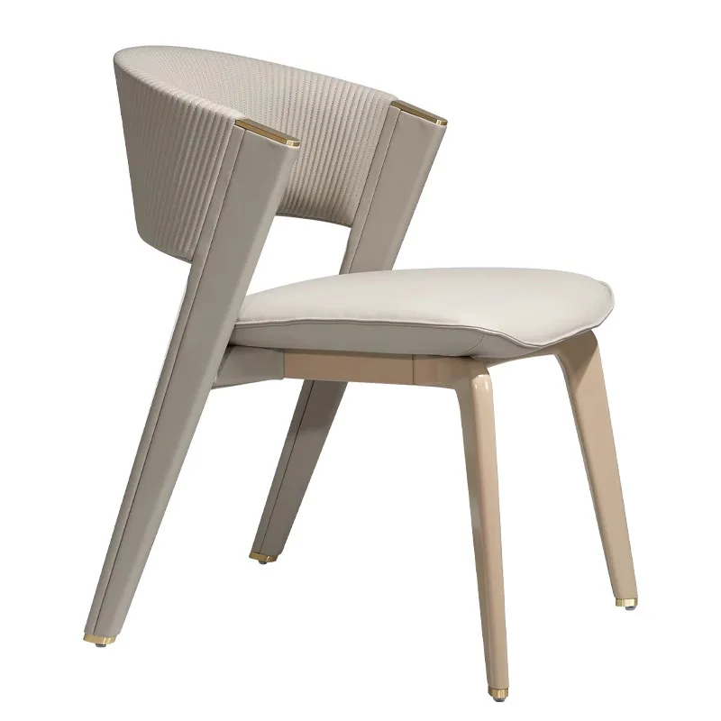 

Light Luxury Solid Wood Dining Chair Modern Simple Household Back Chair Hotel Cafe Chair