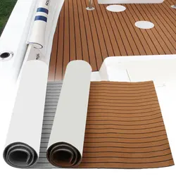 2400x900/600/450x6mm EVA Foam Faux Teak Boat Decking Sheet Self-Adhesive Marine Flooring Boat Deck Mat Yacht Accessories