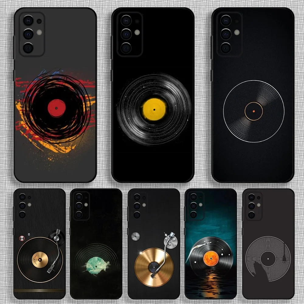 Vinyl DJ Record Art Phone Case For Samsung S24,S21,S22,S23,S30,Ultra,S20,Plus,Fe,Lite,Note,10,9,5G Black Soft Cover