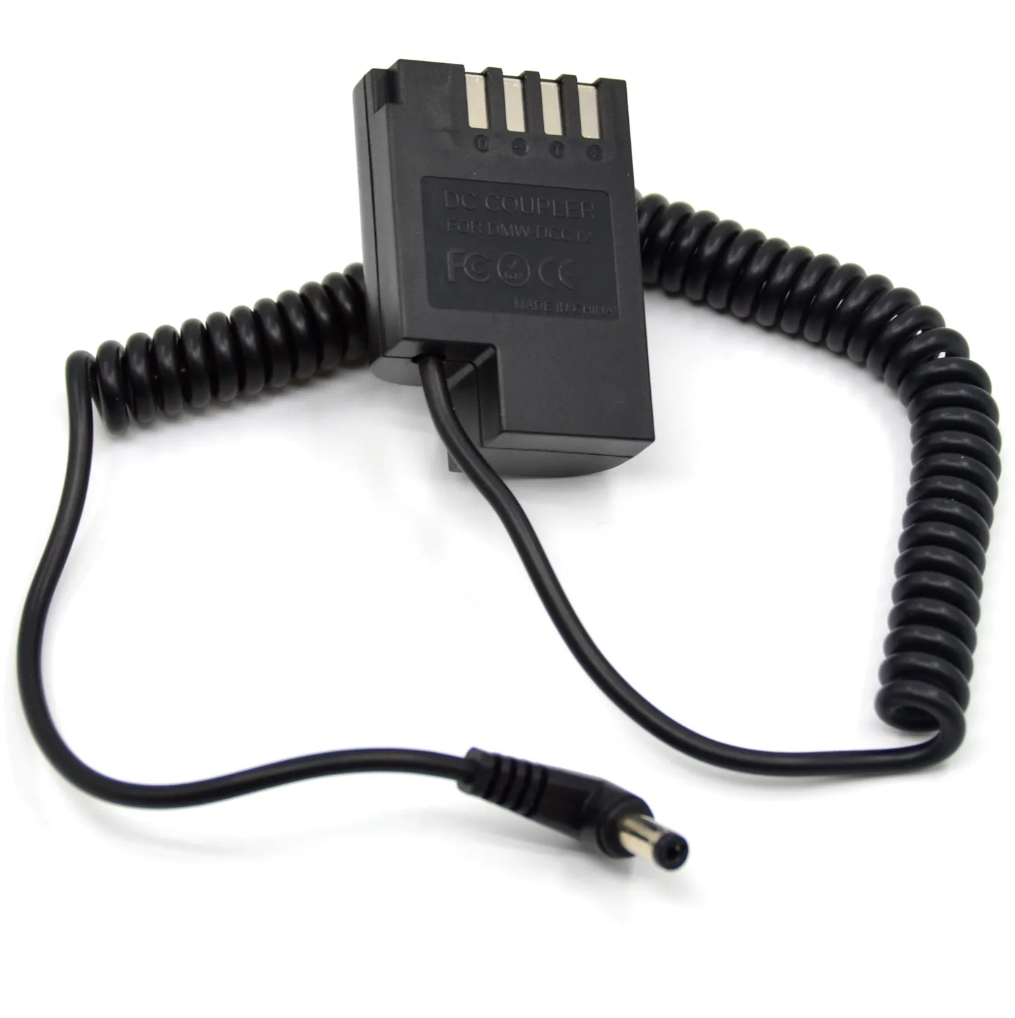 Male Head 5.5*2.1mm Spring Cable to Fully Decoded DMW-BLF19 Dummy Battery DCC12 DC Coupler For Panasonic DMC-G9 GH3 GH4 GH5 GH5S