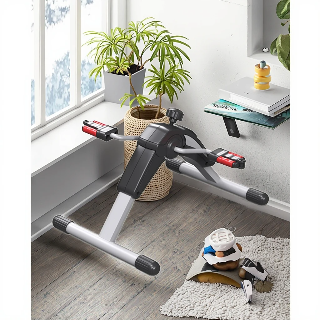 Mini entrenador elíptico manual, máquina de ejercicios que ahorra espacio para uso en interiores en el hogar y la oficina