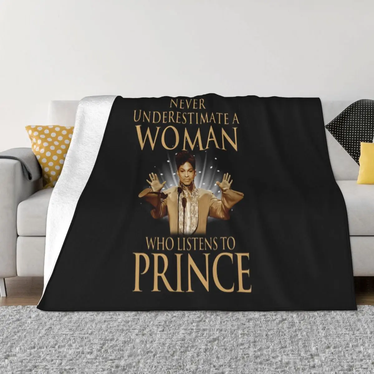 Never Underestimate A Woman Who Listens To Prince Rogers Nelson Teenage Breathable Throw Blanket