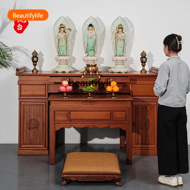 

New Chinese-style table solid wood, simple table table, Gongtai incense table, middle hall table